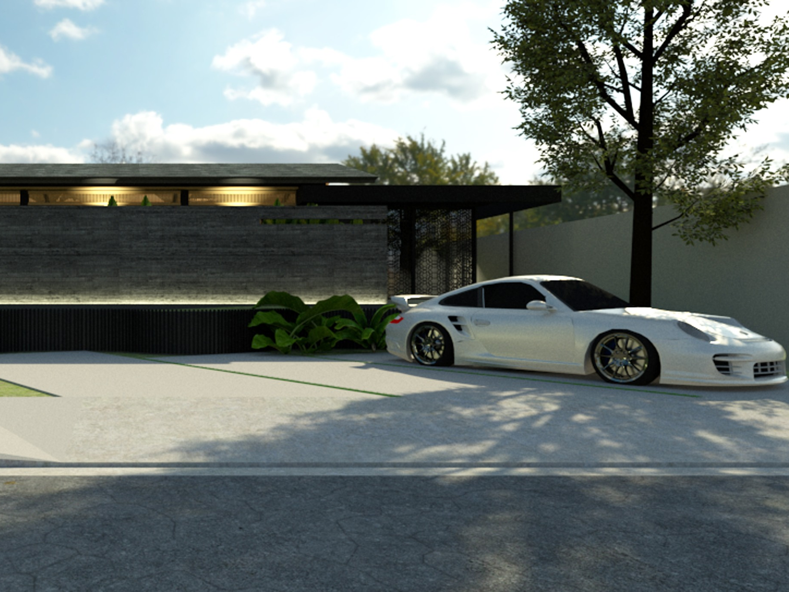  Luxury Modern Home Car Park